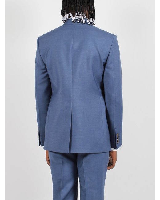 Wool mohair formal jacket di Gucci in Blue da Uomo