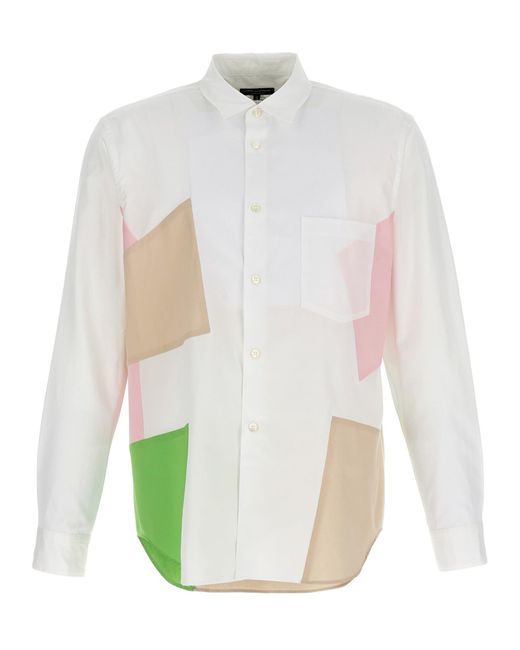 Comme des Garçons White Patchwork Shirt Shirt, Blouse for men
