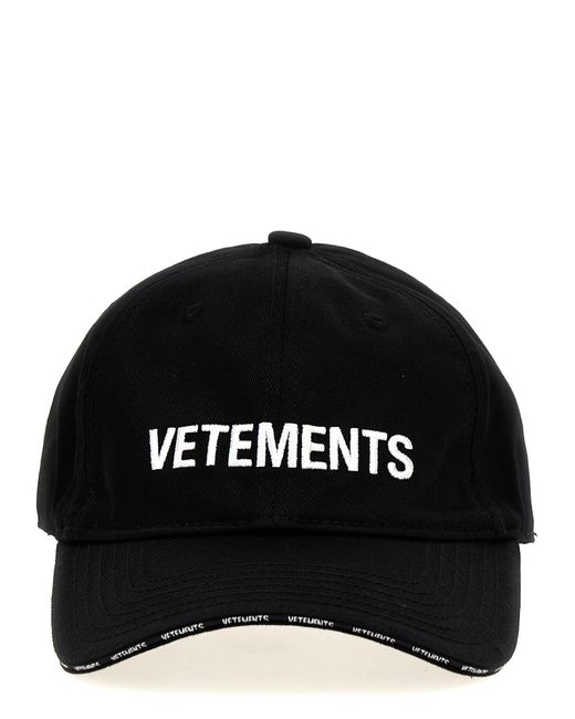 Vetements Black Baseball Cap for men