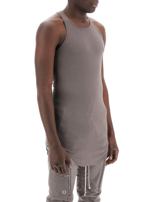 Rick Owens Brown Canotta In Jersey A Costine for men