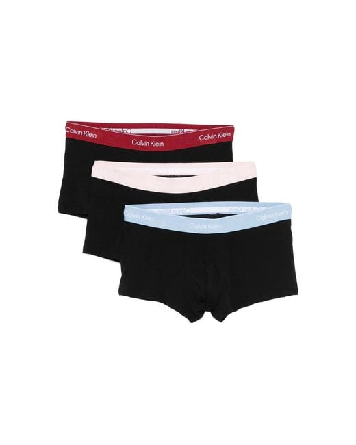 Calvin Klein Black Low Rise Trunk 3Pk for men