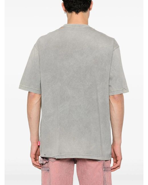 T-shirt con stampa di DIESEL in Gray da Uomo