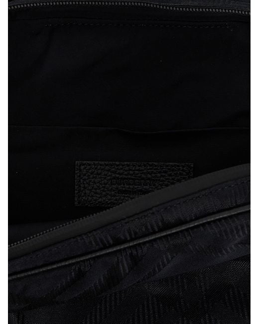Burberry Black 'Check' Crossbody Bag for men