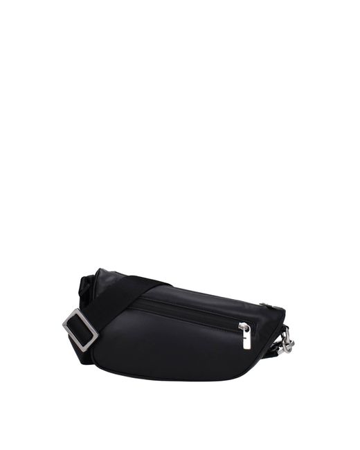 Burberry Black Crossbody Bag Shield Leather for men