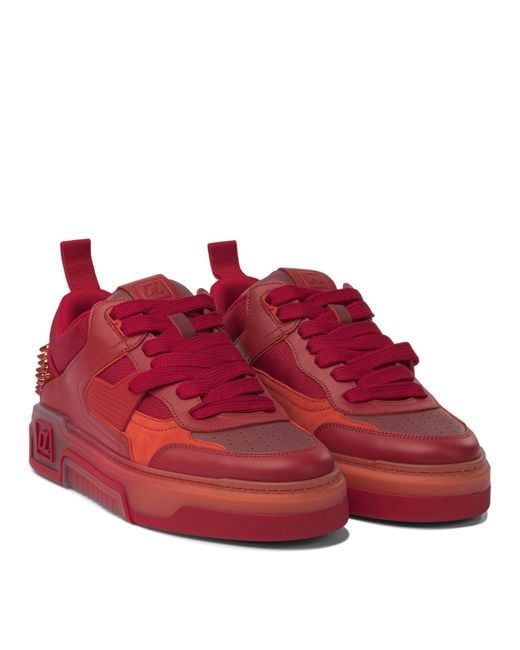 Christian Louboutin Red Astroloubi Sneakers & Slip-On for men