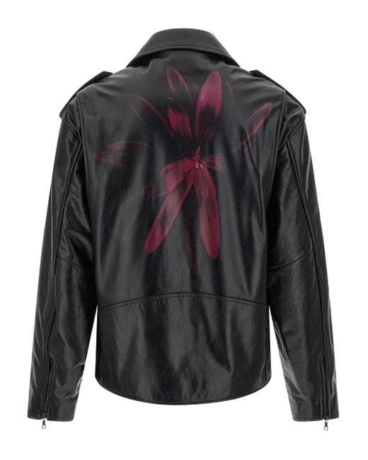 Dries Van Noten Black Belted Biker Jacket for men