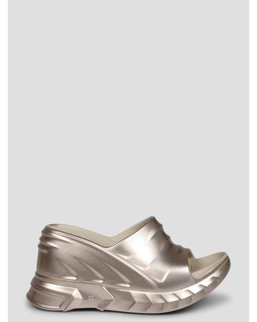 Marshmallow wedge sandals di Givenchy in Metallic
