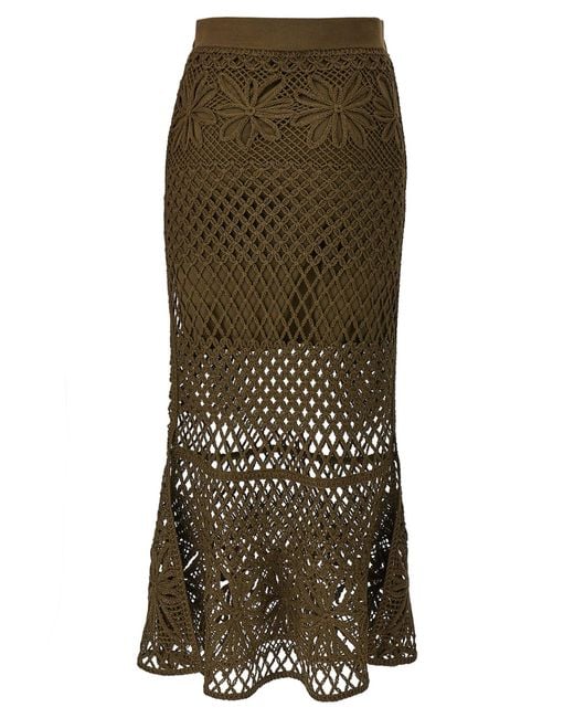 Pinko Green 'Crispo' Skirt