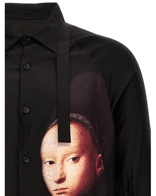 Camicia 'M-Young Girl' di Yohji Yamamoto in Black da Uomo