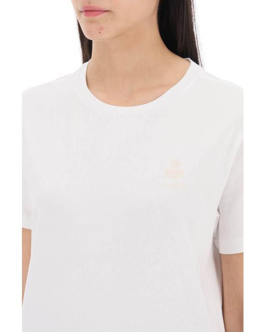 Isabel Marant White Isabel Marant Etoile Aby Regular Fit T-shirt
