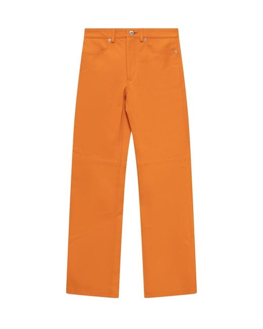 J.W. Anderson Orange Leather Pants