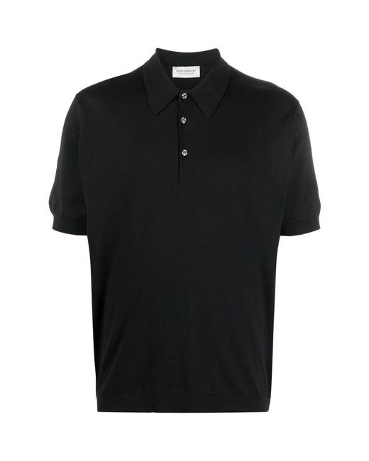 Camicie Cotone-Uomo di John Smedley in Black da Uomo