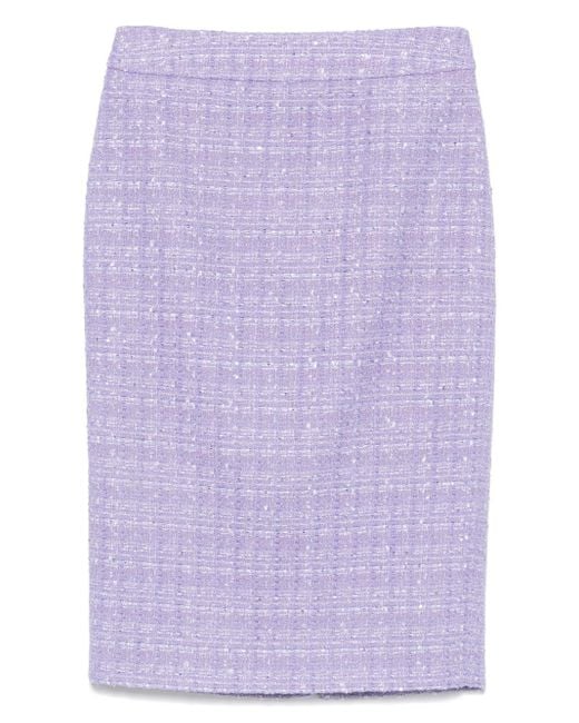 Emporio Armani Exclusive Purple Tweed Skirt