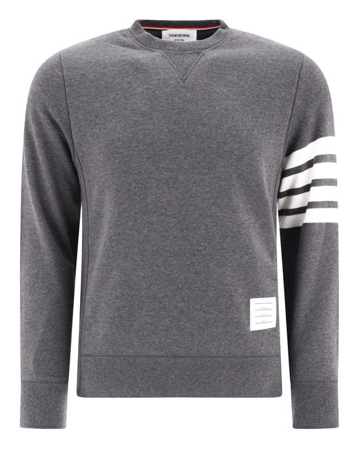 Thom Browne Gray "4 Bar" Sweatshirt for men