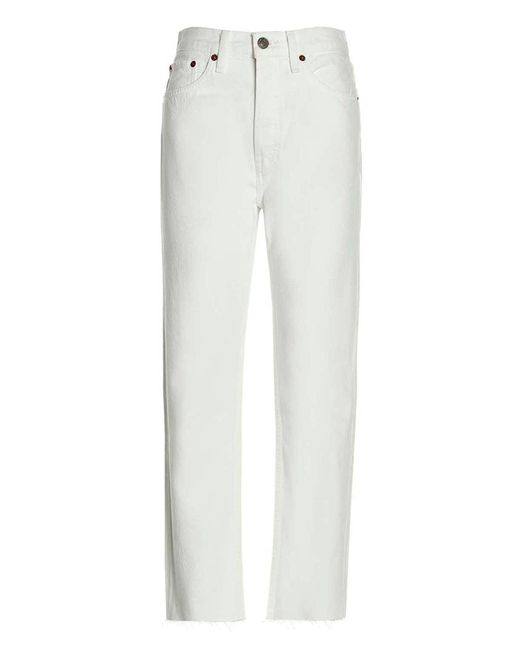 Re/done White Jeans '70'S Stove Pipe'