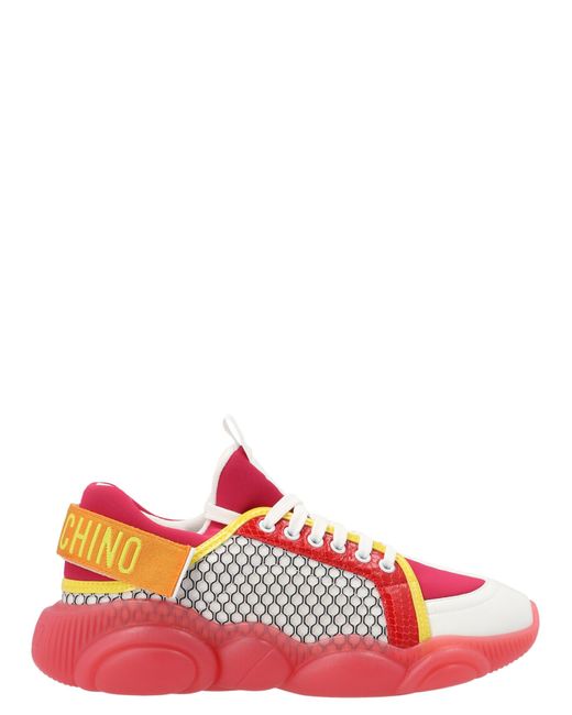 Moschino Red Logo Band Sneakers