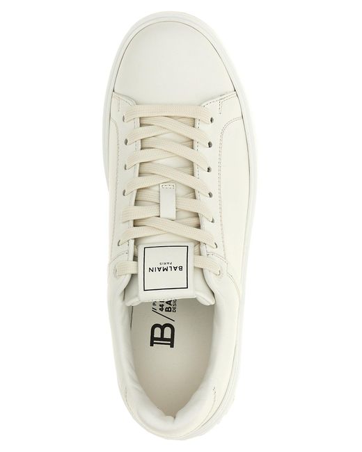 Balmain White B-court Sneakers for men