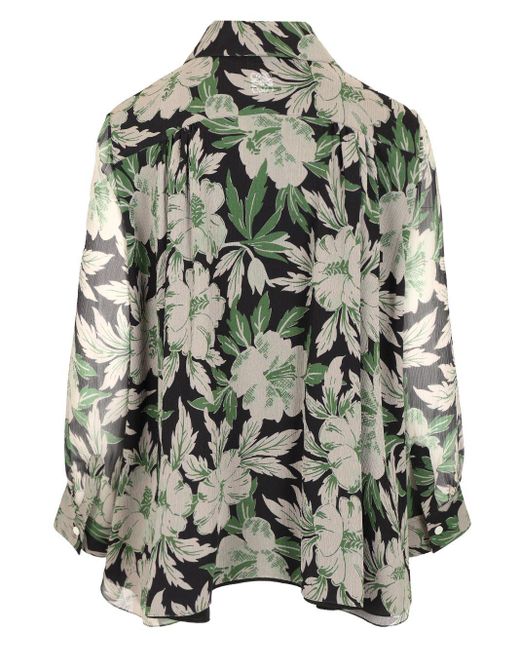 Loewe Green Light Silk Crêpe Shirt Shirts