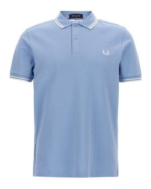 Comme des Garçons Blue Cotton Piqué Polo Shirt for men