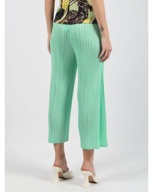 Issey Miyake Green March Pleated Trousers