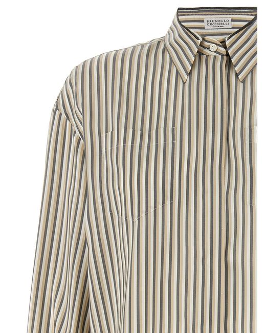 Striped Shirt Camicie Multicolor di Brunello Cucinelli