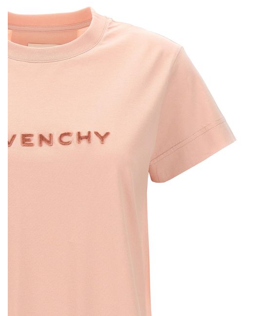 Logo T Shirt Rosa di Givenchy in Pink