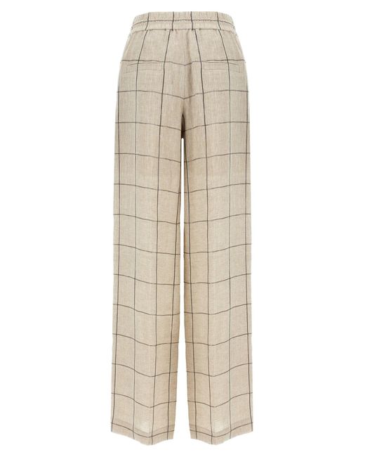 Brunello Cucinelli Natural Check Dazzling Pants