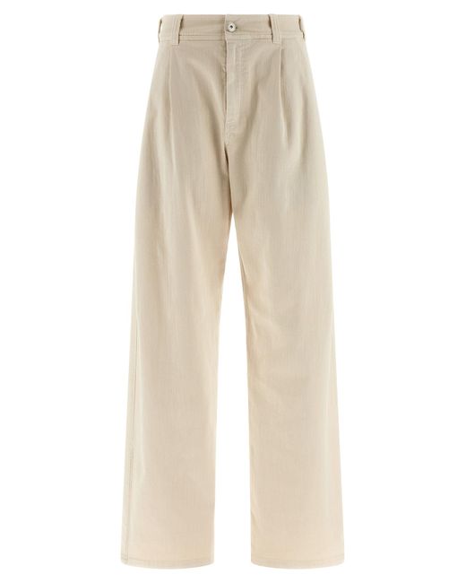 Brunello Cucinelli Natural Pleat Pants