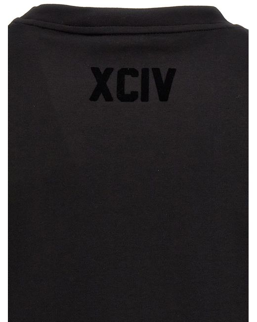 Gcds Black Velvet Logo T-shirt for men