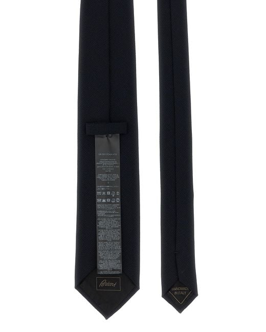 Wool Tie Cravatte Blu-Uomo di Brioni in Black da Uomo