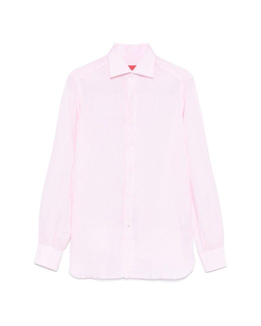 Isaia Pink Shirts for men