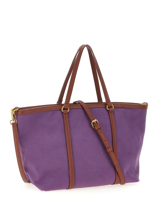 トートバッグ PINKO 'Miranda' small shopping bag Purple Pinko 'Miranda' Small Shopping Bag in Purple | Lyst