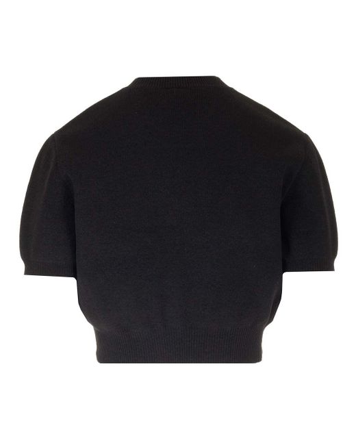 Tシャツ・カットソー Alexander Wang Cropped Crew Neck Sweater Alexander Wang Cropped Crew Neck Sweater T-Shirt in Blue | Lyst