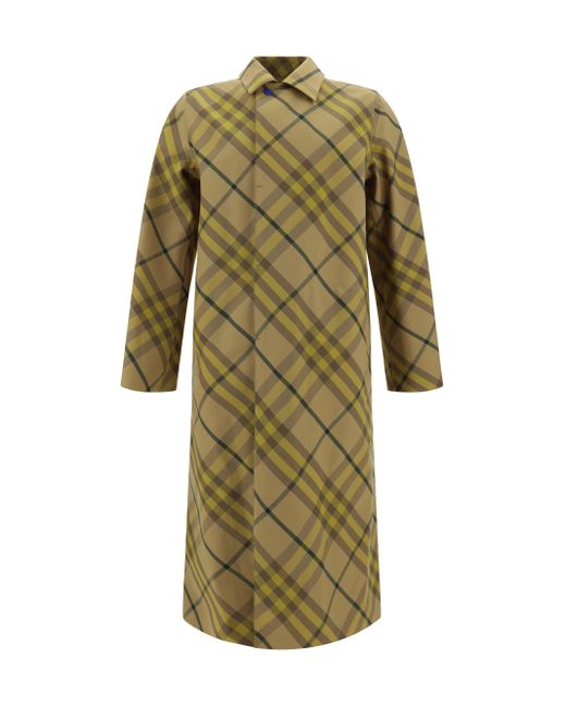 Burberry Cappotto Rw Breasted in Green for Men | Lyst