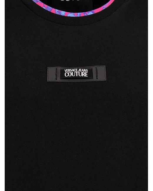 Logo T Shirt Nero di Versace in Black da Uomo