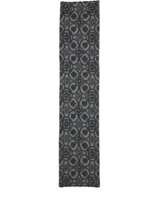 Casablanca Gray Monogram "Fluffy" Scarf for men