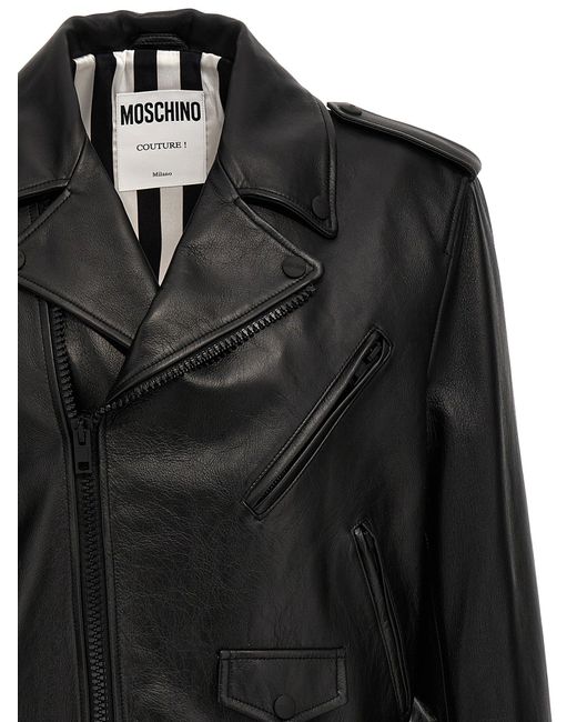 Moschino Black In Love We Trust Casual Jackets, Parka for men