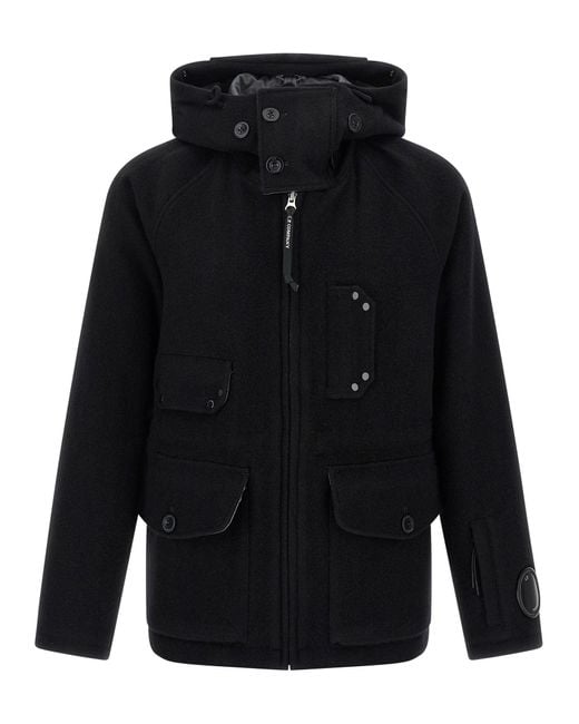 C P Company Blue Wool Jacket for men