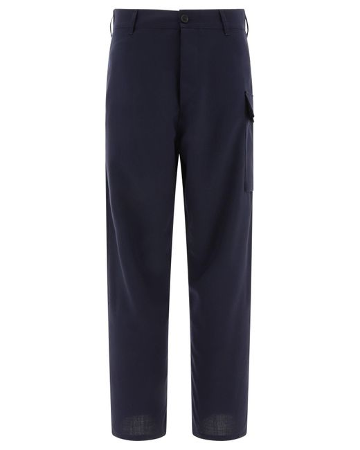 Marni Blue Tropical Wool Trousers for men