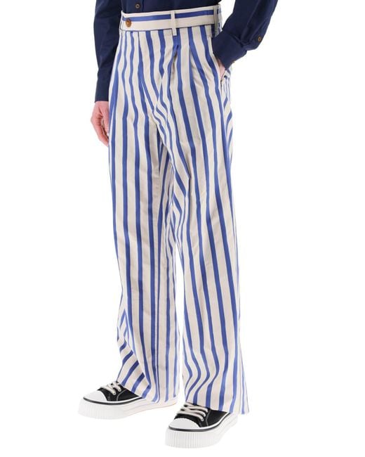 Vivienne Westwood Blue Organic Cotton Raf Bum Pants for men