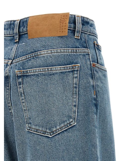 Jeans effetto used di MM6 by Maison Martin Margiela in Blue