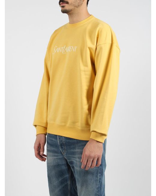 Sweatshirt di Saint Laurent in Yellow da Uomo