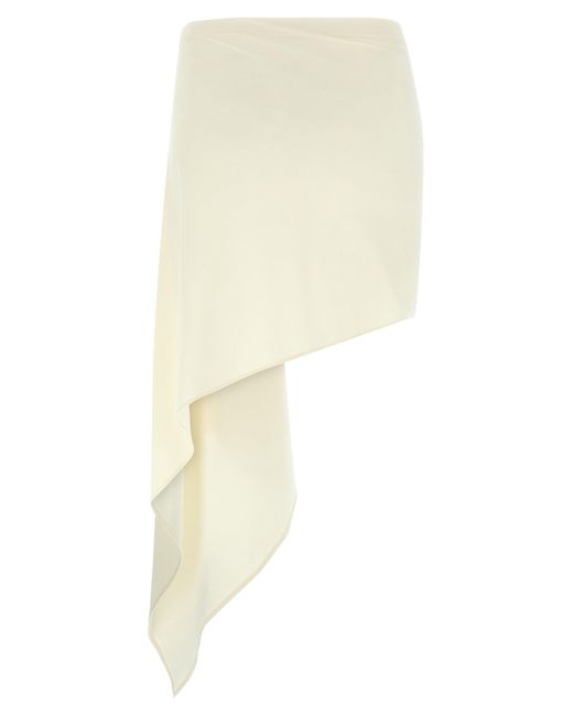 Asymmetrical Mini Skirt Gonne Bianco-Donna di Magda Butrym in White