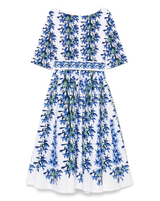Abito Midi Abelia Stampa Tinker Bell Flower-Donna di Samantha Sung in Blue