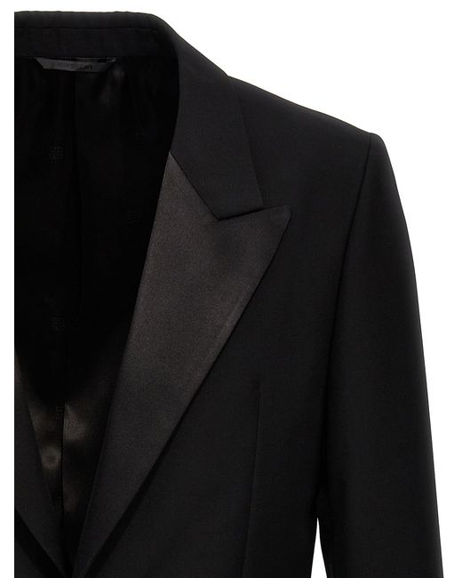 Peack Lapel Blazer Nero di Givenchy in Black da Uomo