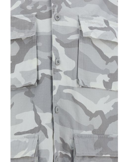 Balenciaga Gray Camicia Cargo for men