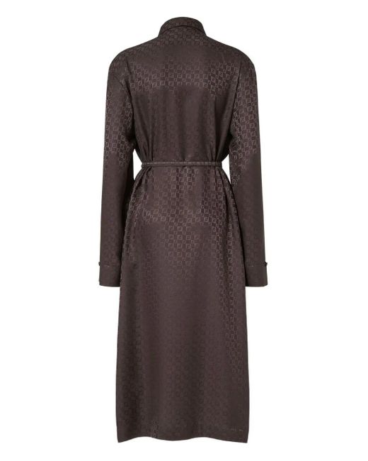 Abito Chemisier Midi di Fendi in Brown