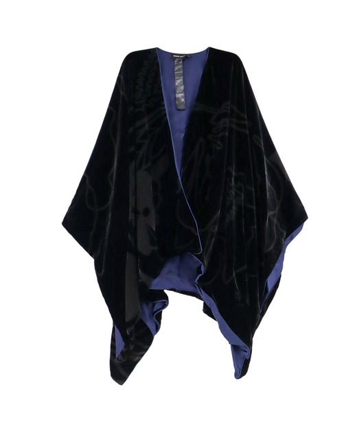 Mantella in velluto di Giorgio Armani in Blue