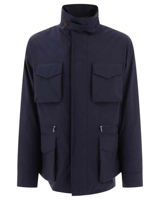 Dolce & Gabbana Blue Technical Fabric Safari Jacket for men