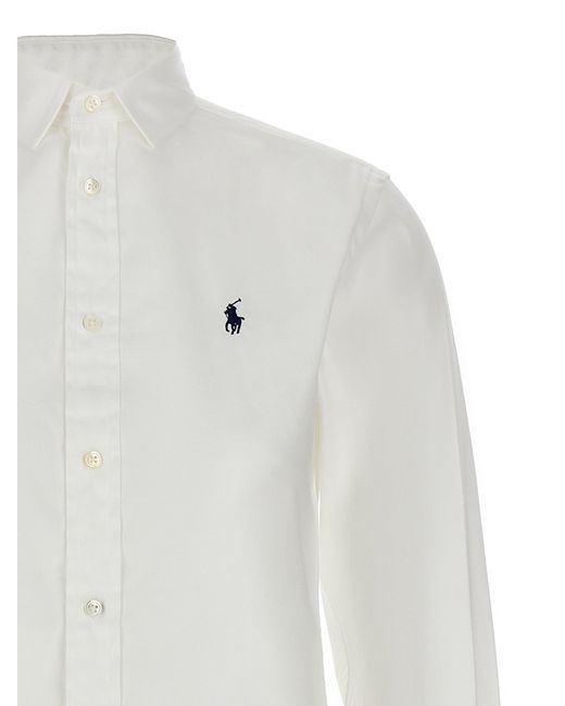 Logo Shirt Camicie Bianco di Polo Ralph Lauren in White